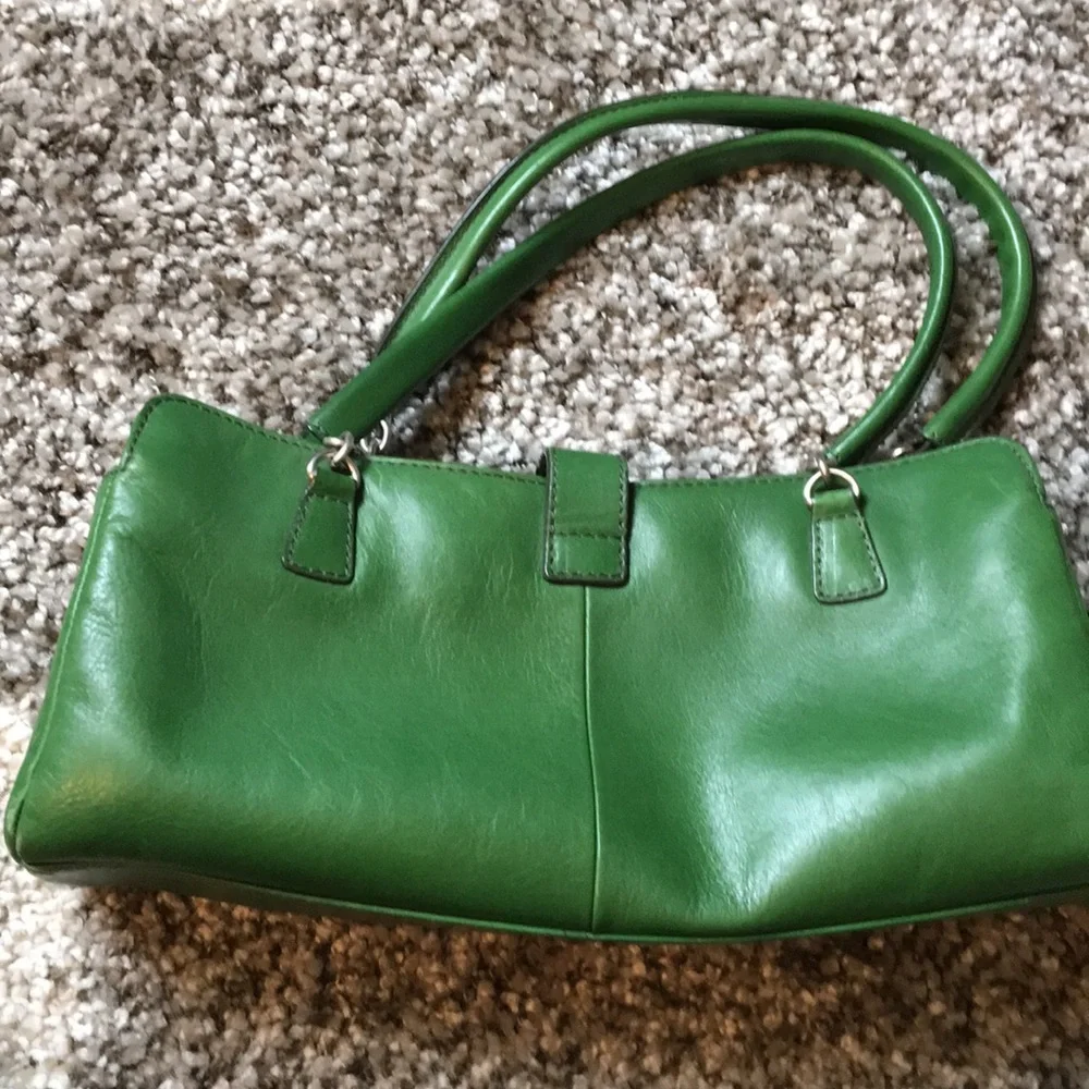 Vintage Tommy Hilfiger Green Leather Satchel